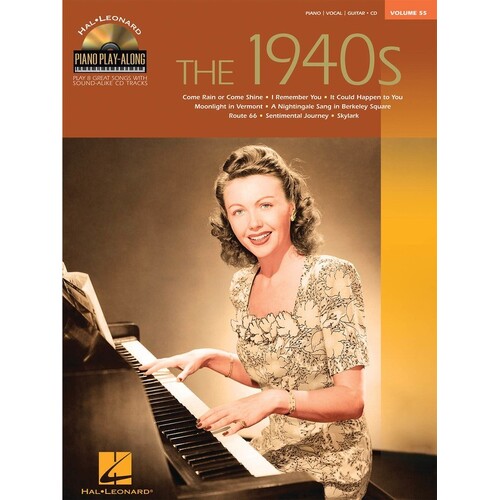 1940s Piano Play Along Book/CD Vol 55 (Softcover Book/CD)