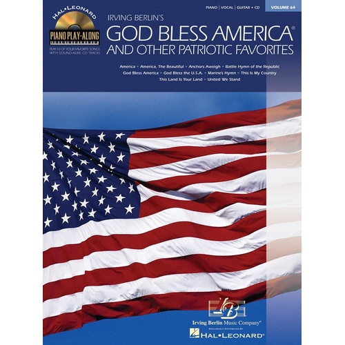God Bless America Piano Play Along Book/CD V64 (Softcover Book/CD)