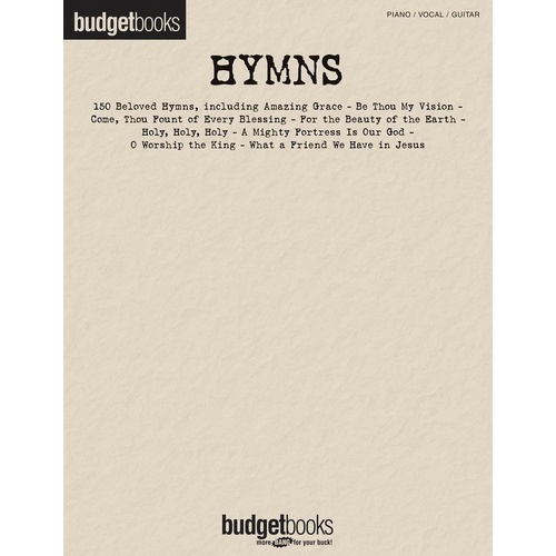 Budget Books Hymns PVG Songbook for Guitar and Piano, 320 Pages, Hal Leonard