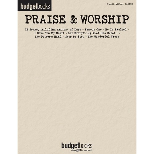 Budget Books Praise And Worship PVG (Softcover Book)