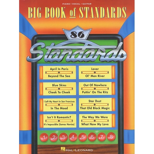 Big Book of Standards PVG by Hal Leonard - 336 Pages, Piano, Vocal & Guitar, Includes 86 Classics for Guitar and Piano