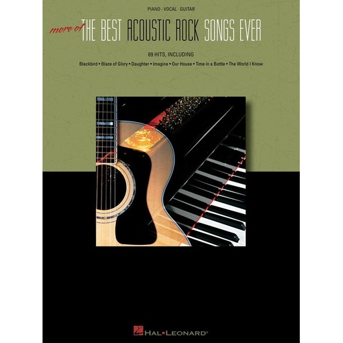 More of the Best Acoustic Rock Songs Ever PVG Songbook by Hal Leonard, 376 Pages, Piano, Vocal & Guitar