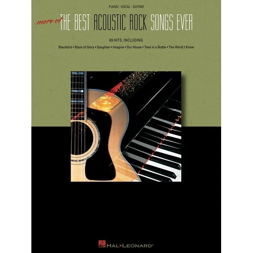 More of the Best Acoustic Rock Songs Ever PVG Songbook by Hal Leonard, 376 Pages, Piano, Vocal & Guitar