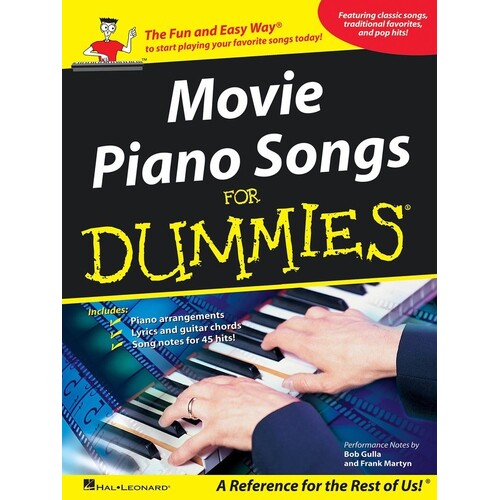 Movie Piano Songs For Dummies PVG (Softcover Book)