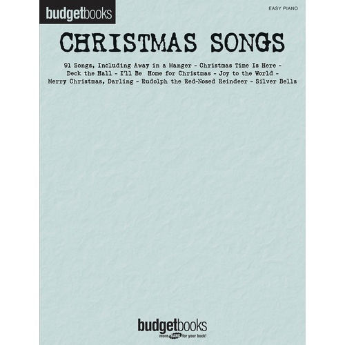 Budget Books Christmas Songs Easy Piano (Softcover Book)