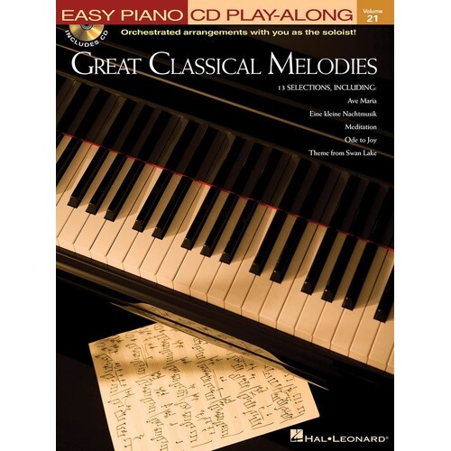 Great Classical Melodies Easy Piano Play Along B (Softcover Book/CD)