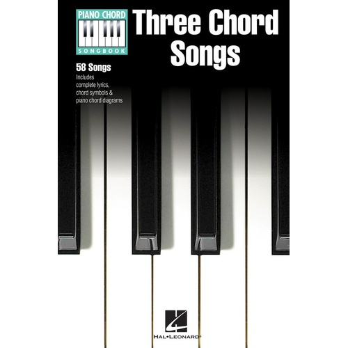 Three Chord Songs Piano Chord Songbook (Softcover Book)