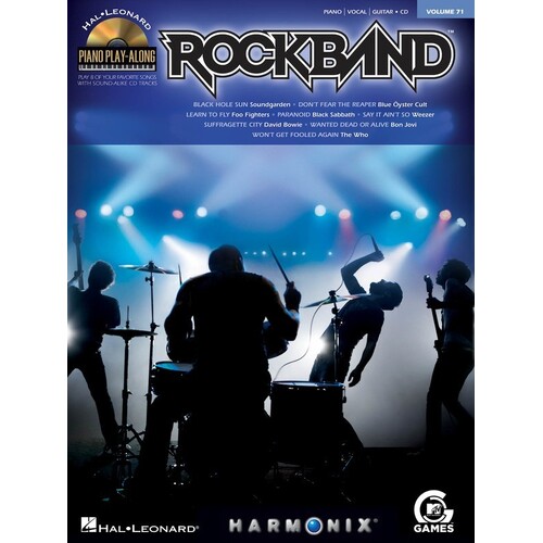 Rock Band Piano Play Along V71 Book/CD (Softcover Book/CD)