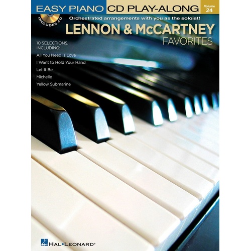 Lennon And Mccartney Favorites Easy Piano Play Along V24 (Softcover Book/CD)