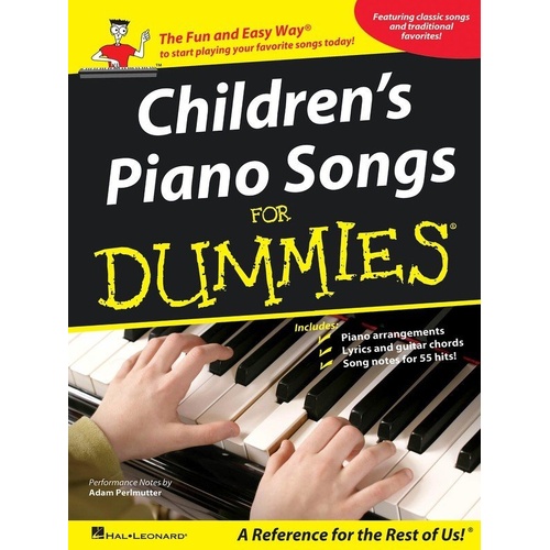 Children's Piano Songs for Dummies Songbook