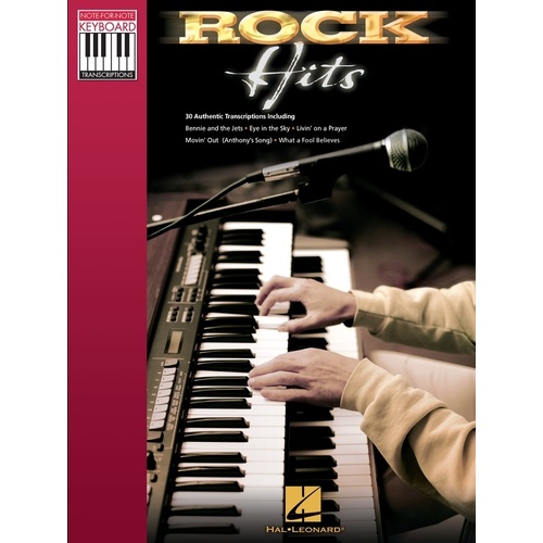 Rock Hits Note For Note Keyboard Transcriptions (Softcover Book)