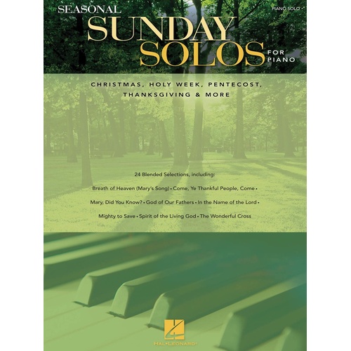 Seasonal Sunday Solos For Piano (Softcover Book)