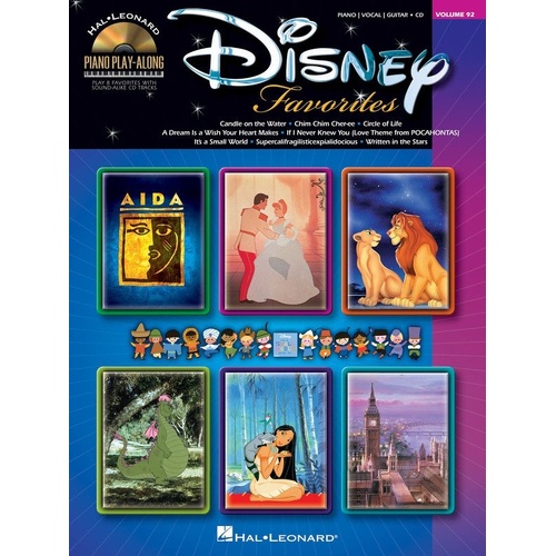 Disney Favorites Piano Play-Along V92 BK/CD by Hal Leonard