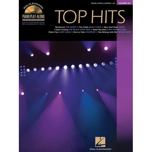 Top Hits Piano Play-Along Book/CD V109