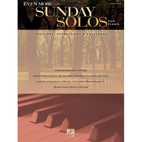 Even More Sunday Solos For Piano (Softcover Book)
