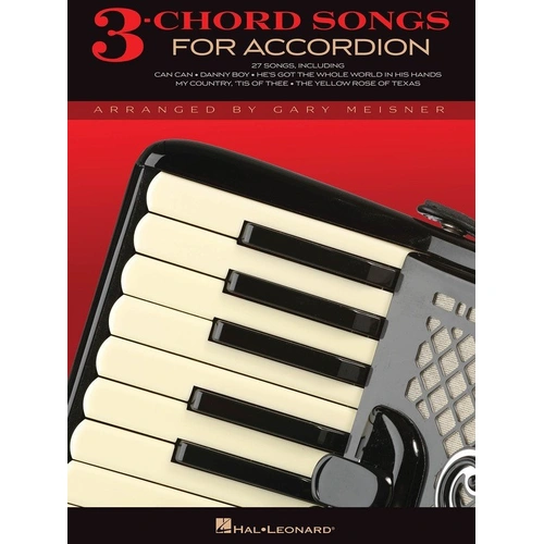 3-Chord Songs for Accordion by Hal Leonard, 48 Pages