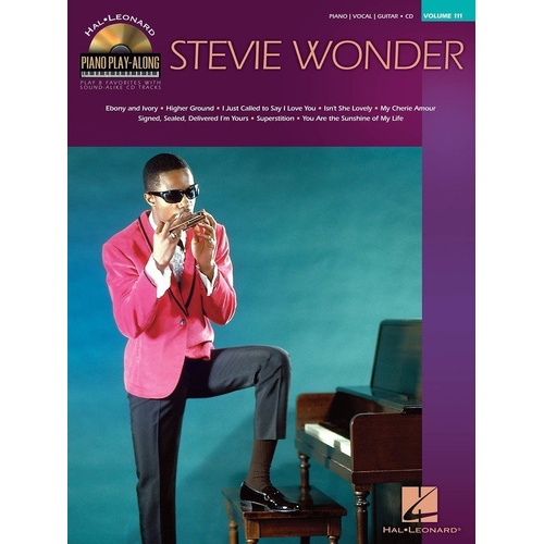 Stevie Wonder Piano Play-Along Book with CD V111