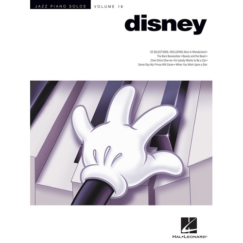 Disney Jazz Piano Solos V16 Jps (Softcover Book)