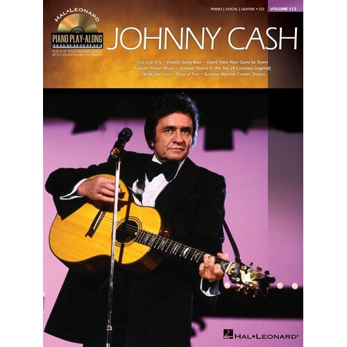Johnny Cash Piano Play Along Book/CD V112 (Softcover Book/CD)