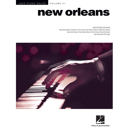 New Orleans Jazz Piano Solos Volume 21 by Hal Leonard, 20 selections, 96 pages, piano solo format