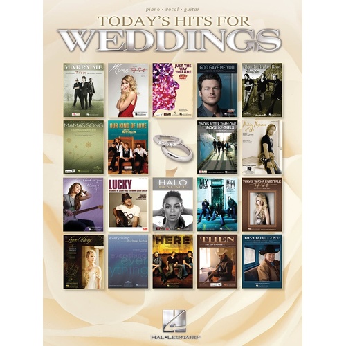 Todays Hits For Weddings PVG (Softcover Book)