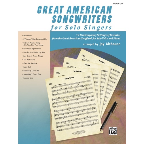 Great American Songwriters Solo Med/Low Book