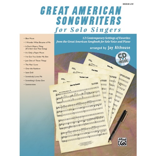 Great American Songwriters Solo Med/Low Book/CD