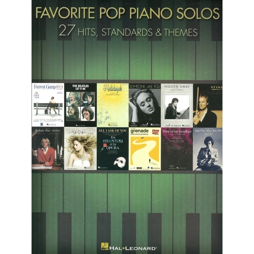 Favorite Pop Piano Solos - 27 Hits for Piano Solo, Includes Bohemian Rhapsody, Hallelujah, Let It Be & More, 128 Pages, Hal Leonard