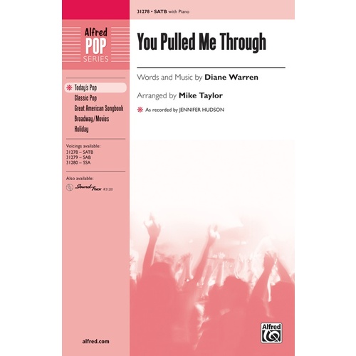 You Pulled Me Through SATB/Piano Choral Sheet Music