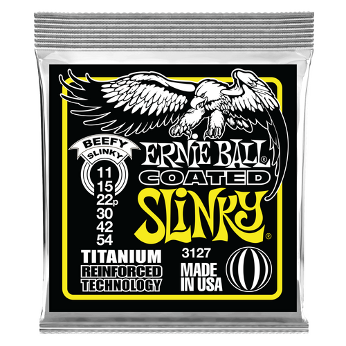 Ernie Ball Beefy Slinky Coated Titanium RPS Electric Guitar Strings, 11-54 Gauge