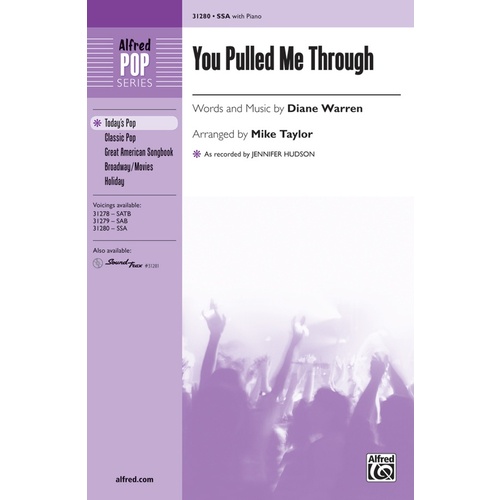 You Pulled Me Through SSA Choral Sheet Music
