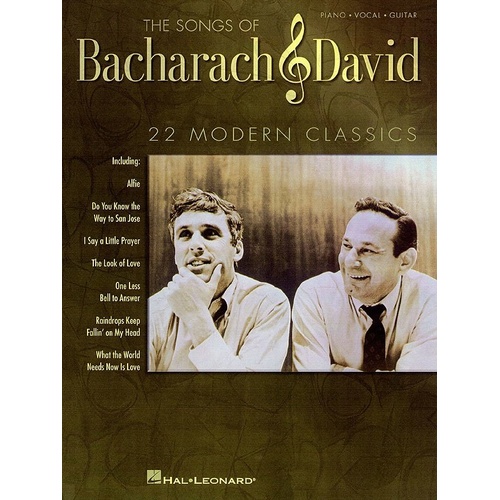 Songs of Burt Bacharach & Hal David PVG Songbook