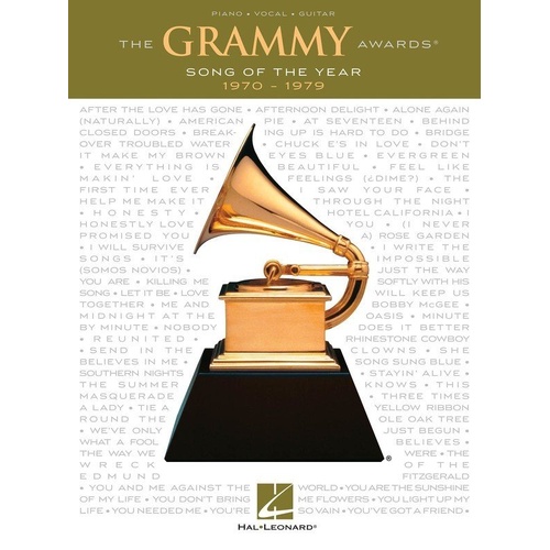 Grammy Awards Song of the Year 1970-1979 PVG Songbook by Hal Leonard, 264 Pages, Piano Vocal Guitar