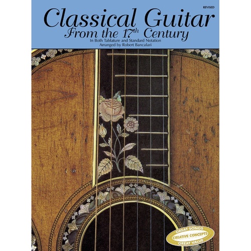 Classical Guitar 17Th Century TAB and Notes (Softcover Book)