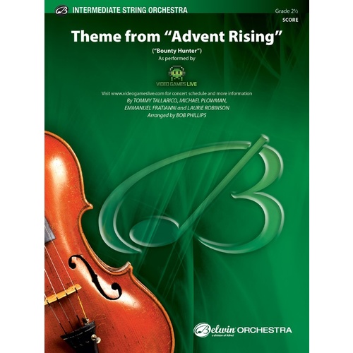 Theme from Advent Rising String Orchestra Conductor Score Gr 2.5
