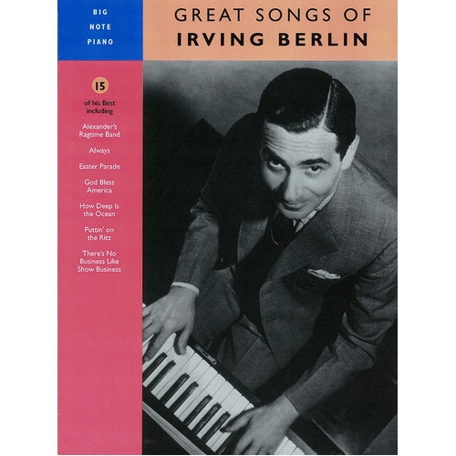 Irving Berlin - Great Songs Of Big Note Piano (Softcover Book)