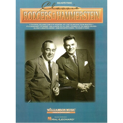 Classic Rodgers And Hammerstein Big Note Piano (Softcover Book)