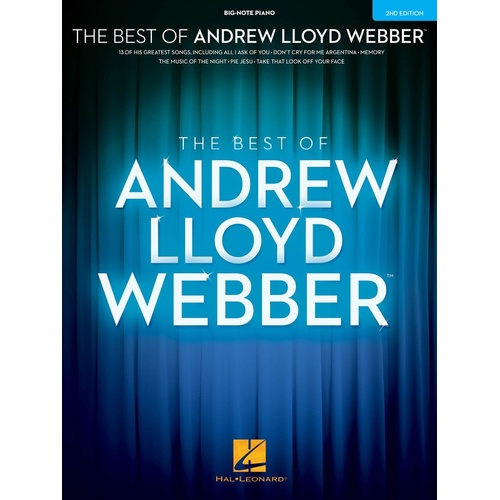 Best Of Andrew Lloyd Webber Big Note Piano (Softcover Book)