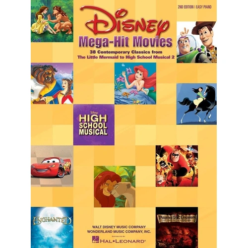 Disney Mega Hit Movies 2nd Edition Easy Piano