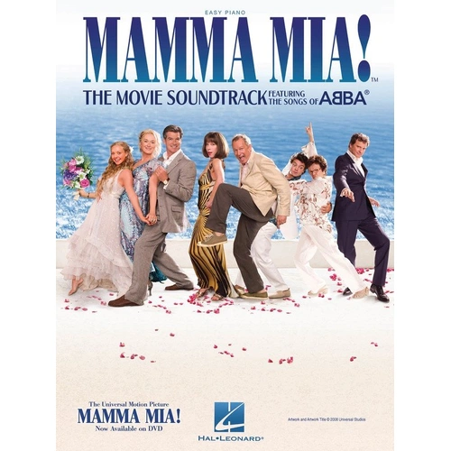 Mamma Mia! Movie Soundtrack Easy Piano Songbook by Hal Leonard, 96 Pages, 17 ABBA Songs