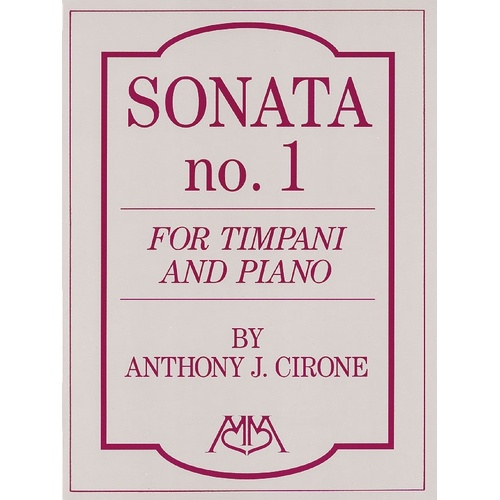 Sonata No 1 For Timpani And Piano (Softcover Book)