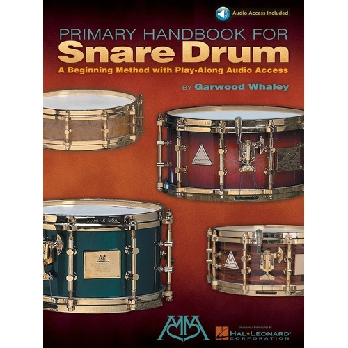 Primary Handbook for Snare Drum by Garwood Whaley, 48 Pages, Meredith Music, Includes Online Play-Along Tracks