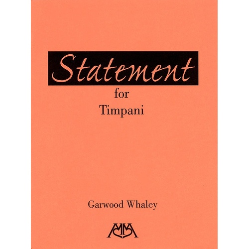 Statement For Timpani (Softcover Book)
