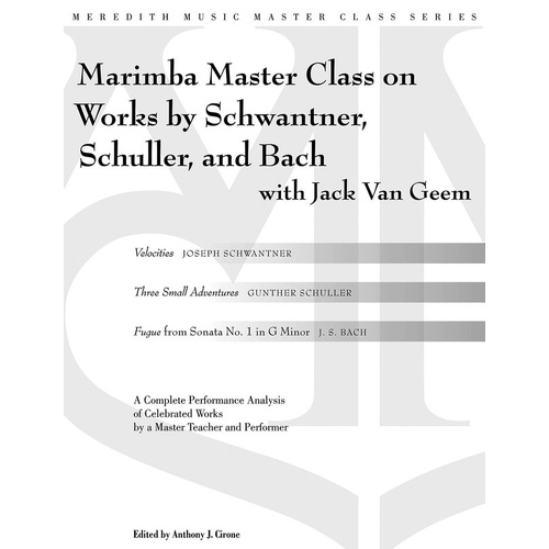 Percussion Master Class Schwantner Schuller and Ba (Softcover Book)