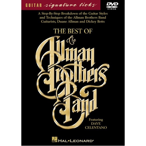 Best Of The Allman Brothers DVD Sig Licks (DVD Only)