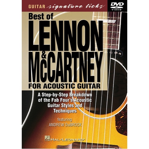 Lennon Mccartney Acoustic Guitar Sig Licks DVD (DVD Only)
