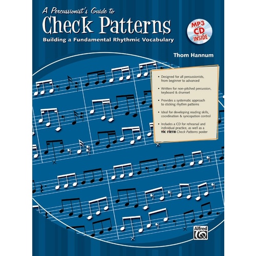 Percussionists Guide To Check Patterns Book/Mp3CD