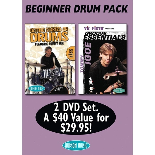 Tommy Igoe Beginner Drum DVD Pack with Getting Started on Drums and Groove Essentials