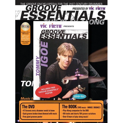 Tommy Igoe Groove Essentials BK/DVD/OLA Pack with 88 Tracks, 164 Groove Variations, and Free Giant Groove Poster