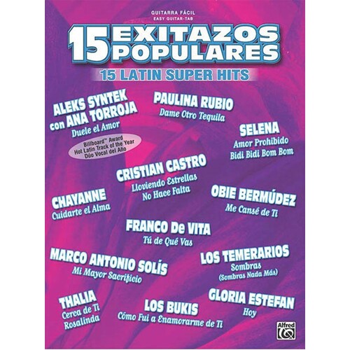 15 Latin Super Hits Guitar TAB (Softcover Book)